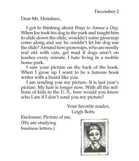 2021.8.26 Dear Mr. Henshaw 亲爱的汉修先生 1984年纽伯瑞银奖 PDF