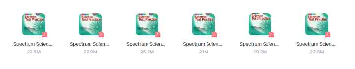 英文原版科学练习册Spectrum Science Test Practice G3-G8 高清PDF百度云网盘下载