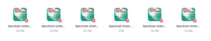 英文原版科学练习册Spectrum Science Test Practice G3-G8 高清PDF百度云网盘下载