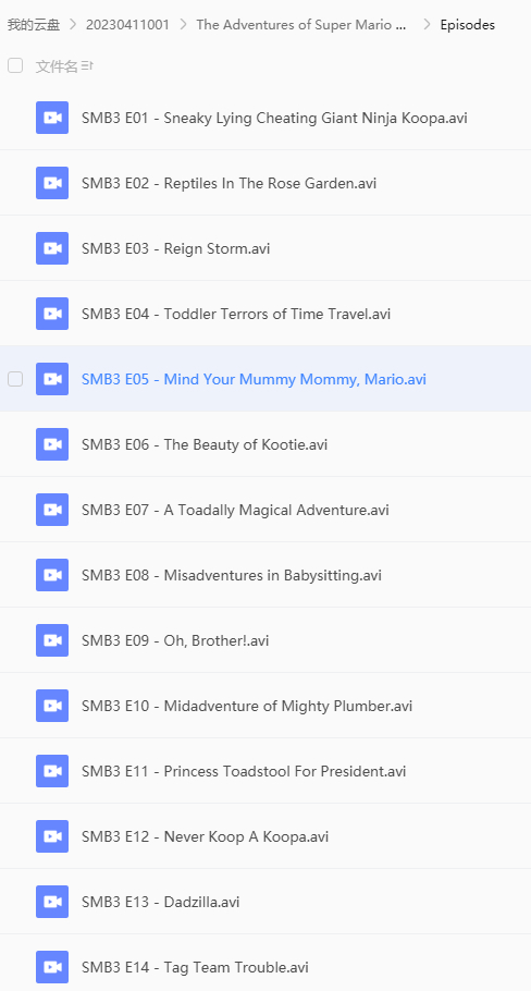 超级玛丽兄弟的冒险之旅 英文版 珍藏版 剧集 特别版The Adventures of Super Mario Bros. 3 百度网盘会员free download episodes and extra 